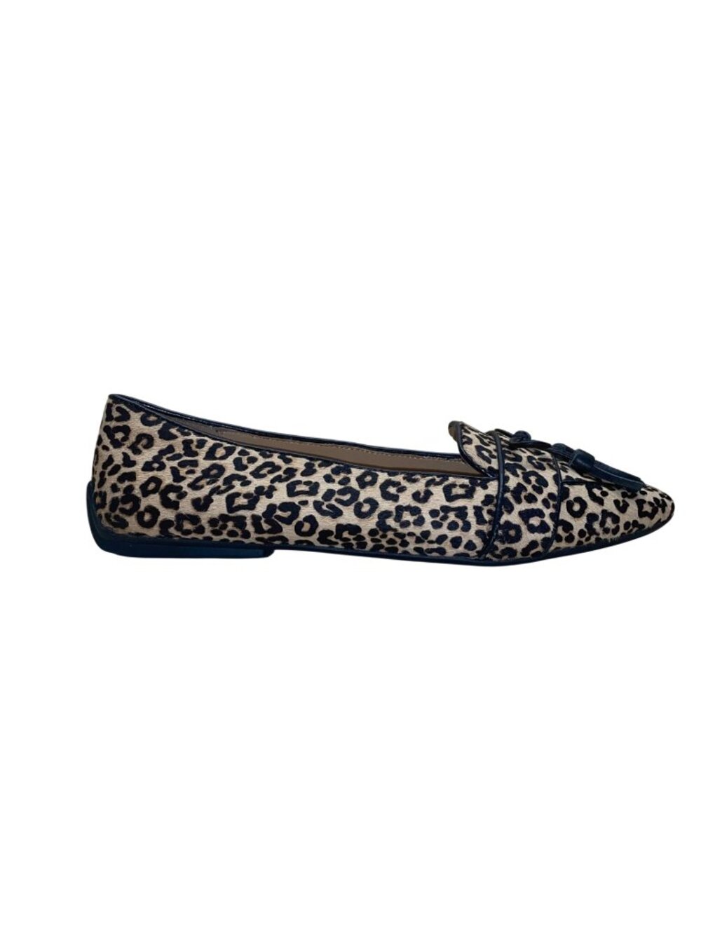 Talbots Women’s Leopard Print Calf Hair Tasseled Francesca Driving Flats Sz 6.5M